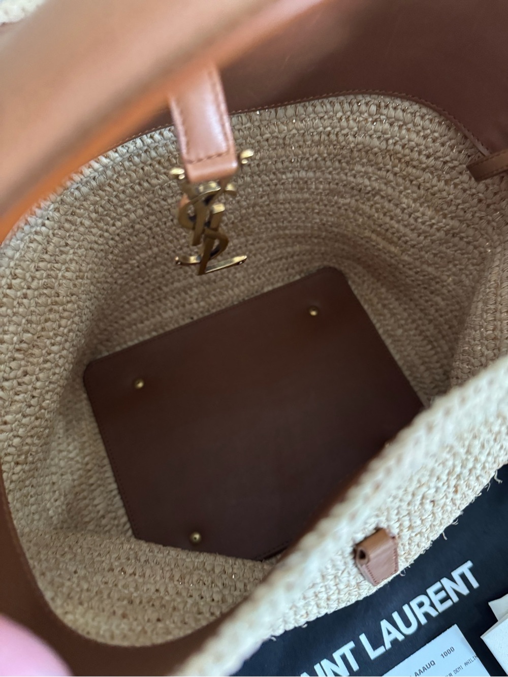 SAINT LAURENT Raffia Le 37 Two Way Bag - Picture 6 of 11
